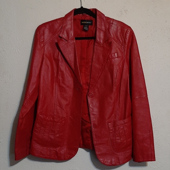 metro style leather jacket